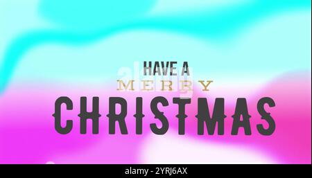 Immagine di Have a Merry christmas text over christmas Decorations on Vibrant background Foto Stock