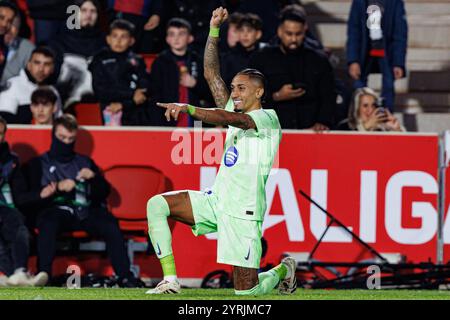 Palma de Mallorca, Spagna. 3 dicembre 2024. Raphinha (FC Barcelona) visto in azione durante la partita SPORTIVA LaLiga EA tra RCD Mallorca e FC Barcelona all'Estadi Mallorca Son Moix. Risultati finali RCD Mallorca 1-5 FC Barcelona. (Foto di Maciej Rogowski/SOPA Images/Sipa USA) credito: SIPA USA/Alamy Live News Foto Stock