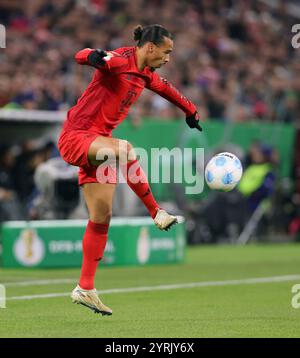 Monaco di Baviera, Germania. 3 dicembre 2024. Firo : 03.12.2024, calcio, DFB Pokal, stagione 2024/2025, 16 round, FC Bayern Monaco - Bayer 04 Leverkusen 0:1, Leroy sane, FC Bayern Monaco, FCB, Bayern, Monaco, azione individuale, credito: dpa/Alamy Live News Foto Stock