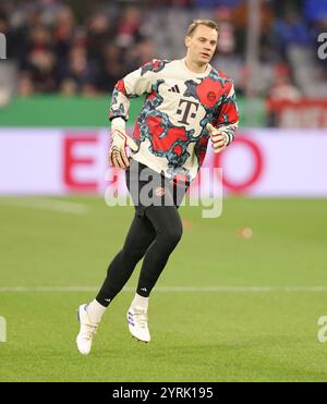 Monaco di Baviera, Germania. 3 dicembre 2024. Firo : 03.12.2024, calcio, DFB Pokal, stagione 2024/2025, 16 round, FC Bayern Monaco - Bayer 04 Leverkusen 0:1, Manuel Neuer, FC Bayern Monaco, FCB, Bayern, Munchen, figura intera, credito: dpa/Alamy Live News Foto Stock