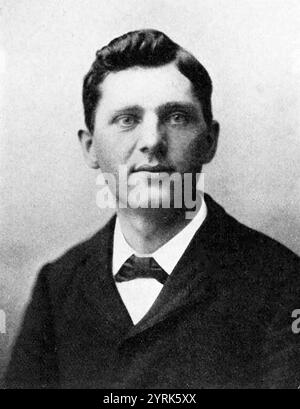 Leon F. Czolgosz (1873 ? 29 ottobre 1901), operaio polacco-americano e anarchico che assassinò il presidente degli Stati Uniti William McKinley il 6 settembre 1901 a Buffalo, New York. Il presidente è morto il 14 settembre dopo che la sua ferita è stata infettata. Catturato nell'atto, Czolgosz fu processato, condannato e giustiziato dallo Stato di New York sette settimane dopo, il 29 ottobre 1901. Foto Stock