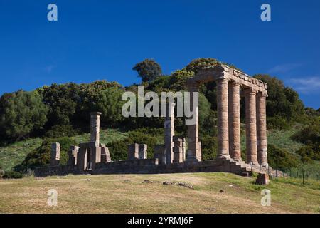 L'Italia, Sardegna, a sud-ovest della Sardegna, Tempio de Antas, rovine del tempio romano Foto Stock