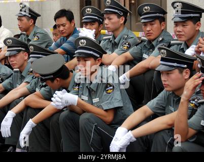 Cadetti della polizia cinese, Pechino, Cina 2010 Foto Stock