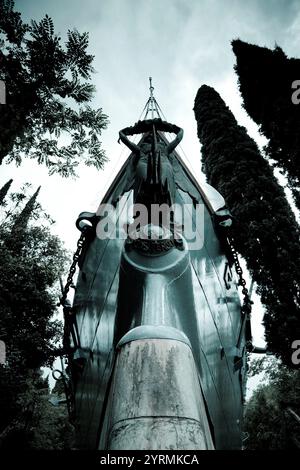 L'Italia, Lombardia, Lake District, sul Lago di Garda Gardone Riviera, Il giardini del Vittoriale, monumento nazionale italiano di WW1-ser scrittore e avventuriero Ga Foto Stock