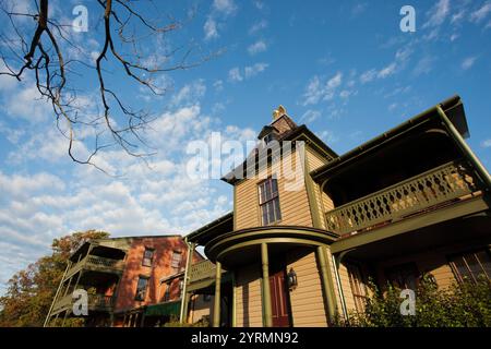 USA, Maryland, costa orientale di Chesapeake Bay, St Michaels, Chesapeake Bay Maritime Museum, edifici storici Foto Stock