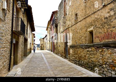 Cantavieja. Alto Maestrazgo, Teruel, Aragón, Spagna. Foto Stock
