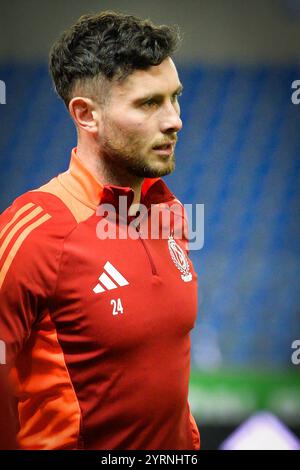 Genk, Belgio. 4 dicembre 2024. Aiden o'Neill di Standard nella foto durante una partita di calcio tra il KRC Genk e lo Standard de Liege, mercoledì 04 dicembre 2024 a Genk, nella finale del campionato belga di calcio "Croky Cup" del 1/8. BELGA FOTO JILL DELSAUX credito: Belga News Agency/Alamy Live News Foto Stock