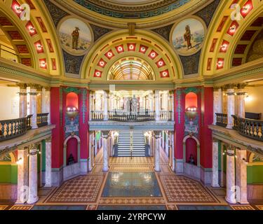 Rotunda lobby del Campidoglio del Montana a Helena, Montana Foto Stock