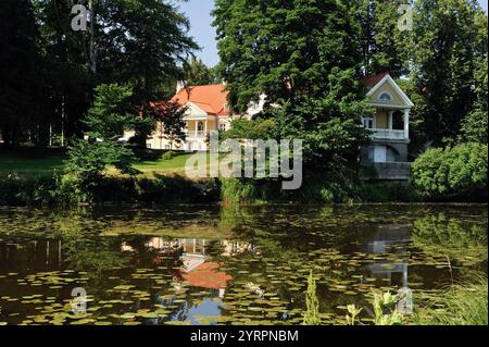 Pond of Vihula Manor Country Club, Parco Nazionale di Lahemaa, estonia, europa settentrionale Foto Stock