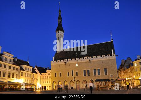 Municipio, Piazza del Municipio, Tallinn, estonia, europa settentrionale Foto Stock