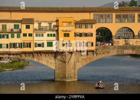 Ponte Veccio, Fiume,Firenze,Toscana,Italia, Europa Foto Stock