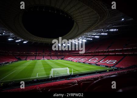 Bilbao, Spagna, Spagna. 4 dicembre 2024. Vista generale durante la partita di LaLiga tra Athletic Club e Real Madrid CF allo stadio San Mames il 4 dicembre 2024 a Bilbao, Spagna. (Credit Image: © Matthieu Mirville/ZUMA Press Wire) SOLO PER USO EDITORIALE! Non per USO commerciale! Foto Stock