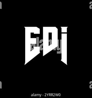 Design del logo della lettera EDI per l'azienda tecnologica. Combinazione di colori bianco e nero con logo EDI. Logo EDI, vettore EDI, design EDI, icona EDI, EDI alph Illustrazione Vettoriale