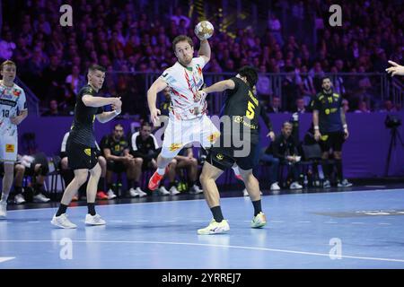 Albin LAGERGREN di Magdeburgo durante l'EHF Champions League, fase a gironi partita di pallamano tra HBC Nantes e SC Magdeburg il 4 dicembre 2024 al Neodif XXL di Nantes, Francia Foto Stock