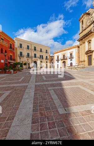 Piazza Duomo, Sciacca, Agrigento, Sicilia, Italia Foto Stock