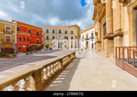 Piazza Duomo, Sciacca, Agrigento, Sicilia, Italia Foto Stock