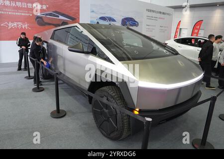 Changsha, Cina. 4 dicembre 2024. Il 20° China (Changsha) International Auto Expo ha preso il via a Changsha, nella provincia di Hunan, nella Cina centrale, il 4 dicembre 2024. il 60% delle oltre 1.000 auto esposte erano nuovi modelli energetici, attirando l'attenzione del pubblico. Credito: Yang Huafeng/China News Service/Alamy Live News Foto Stock