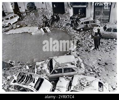 Cofanetto funerario dell'ammiraglio generale Luis Carrero Blanco (1904 ? 1973). Blanco era un ufficiale e politico spagnolo. Confidente di lunga data e braccio destro del dittatore Francisco Franco, Carrero fu Premier spagnolo. È stato vice di Franco dal 1967 al 1973. Fu anche il principale redattore della legge di successione del 1947 alla direzione dello Stato. Franco lo scelse come suo successore nel ruolo di capo del governo. Poco dopo essere diventato primo ministro, Carrero Blanco fu assassinato a Madrid in un bombardamento a bordo strada il 20 dicembre 1973 dal gruppo nazionalista basco Euskadi Foto Stock