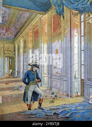 Napoleone Bonaparte nell'ex palazzo reale delle Tuileries di Parigi. Napoleone è raffigurato come primo console di Francia. 1801 Foto Stock