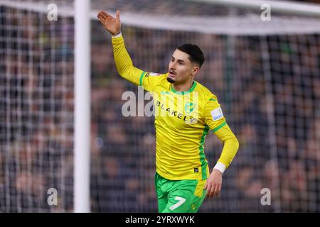 Borja Sainz di Norwich City festeggia dopo aver segnato il suo secondo gol e quello di Norwich City per arrivare 2-0 - Norwich City contro Plymouth Argyle, Sky Bet Championship, Carrow Road, Norwich, UK - 26 novembre 2024 solo uso editoriale - si applicano restrizioni DataCo Foto Stock