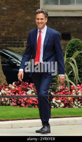 Ed Miliband (Segretario di Stato per la sicurezza energetica e Net Zero), a Downing Street, Londra, per assumere il suo nuovo ruolo nel governo laburista dopo le elezioni. 5 luglio 2024. Foto Stock