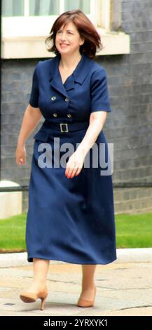 Lucy Maria Powell (leader della camera dei comuni e Lord Presidente del Consiglio). Arrivando a Downing Street, Londra, per assumere il suo nuovo ruolo nel governo laburista dopo le elezioni. 5 luglio 2024. Foto Stock