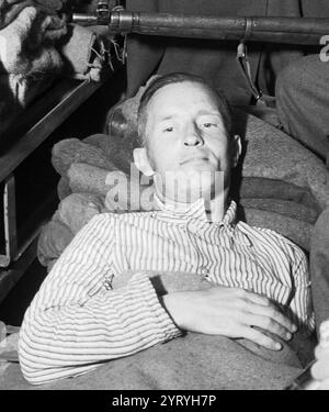 William Brooke Joyce (1906 1946), soprannominato Lord Haw-Haw, politico fascista britannico e emittente di propaganda nazista nel Regno Unito durante la seconda guerra mondiale. Prese la cittadinanza tedesca nel 1940. Joyce fu condannato per un alto tradimento nel 1945 e condannato a morte Foto Stock