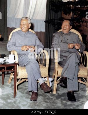 Liu Shaoqi e Mao Zedong 1960 Foto Stock