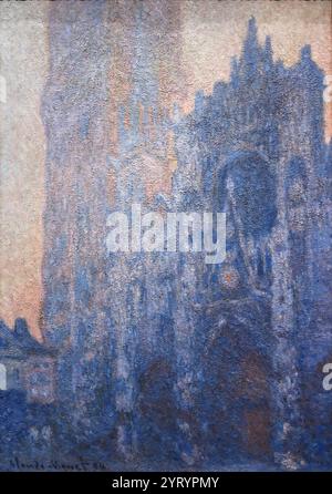 Rouen Cathedral fa?ade and Tour d'Albane (effetto mattutino), 1894, di Claude Monet (1840?1926), olio su tela Foto Stock