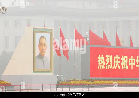 Smog nel centro di Pechino, Cina 2010 Foto Stock