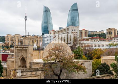 Città vecchia di Baku, Azerbaigian Foto Stock