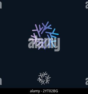 Stile del contorno, cerchio colorato, logo Coral. Illustrazione vettoriale Illustrazione Vettoriale