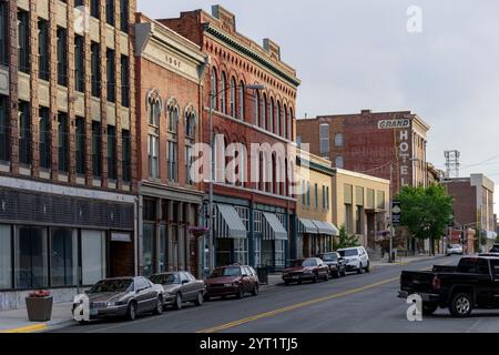 USA, America, Montagne Rocciose, Montana, centro storico di Butte Foto Stock