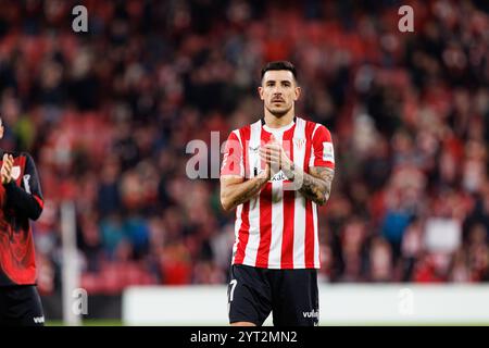 Yuri Berchiche visto durante la partita SPORTIVA della Liga tra squadre dell'Athletic Club e del Real Madrid FC all'Estadio de San Mames (Maciej Rogowski) Foto Stock