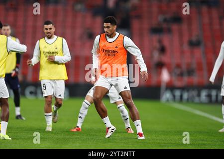 Bilbao, Spagna. 4 dicembre 2024. Jude Bellingham (Real) calcio: Partita spagnola "LaLiga EA Sports" tra Athletic Club de Bilbao 2-1 Real Madrid CF all'Estadio de San Mames di Bilbao, Spagna. Crediti: Mutsu Kawamori/AFLO/Alamy Live News Foto Stock