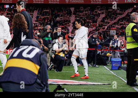 Fran Garcia visto durante la partita SPORTIVA della Liga EA tra le squadre dell'Athletic Club e del Real Madrid FC all'Estadio de San Mames (Maciej Rogowski) Foto Stock