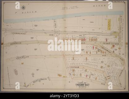 Piastra a doppia pagina N. 15, parte del reparto 24, sezione 11. [Delimitato da Commerce Avenue, E. 177th Street e Montgomery Avenue.] 1901 Foto Stock