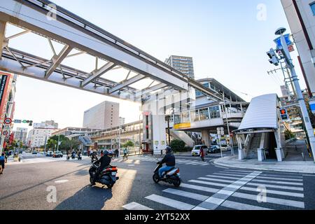 Paesaggio urbano di Naha, capitale della prefettura di Okinawa in Giappone il 27 febbraio 2018 Foto Stock