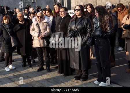 Torino, Italia. 6 dicembre 2024. ThyssenKrupp cerimonia commemorativa della tragedia in occasione del 17° anniversario al Cimitero Monumentale di Torino, Italia - venerdì 6 dicembre 2024 - News - Andrea Alfano/LaPresse credito: LaPresse/Alamy Live News Foto Stock