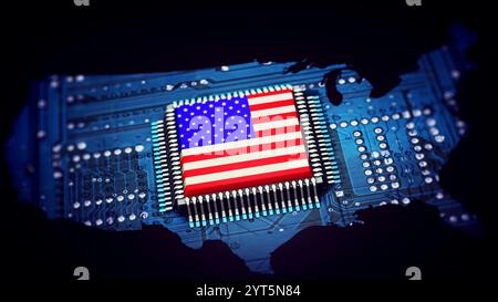 USA e digitalizzazione Foto Stock