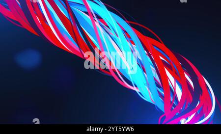 Spline colorate astratte. Generato dal computer Foto Stock