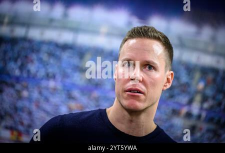 Malmo, Svezia. 6 dicembre 2024. Niklas Moisander dell'MFF alla conferenza stampa di venerdì allo stadio Eleda di Malmö. Moisander annuncia alla conferenza stampa che sta per terminare la sua carriera a causa di un infortunio al ginocchio. Foto: Johan Nilsson/TT/codice 50090 credito: TT News Agency/Alamy Live News Foto Stock