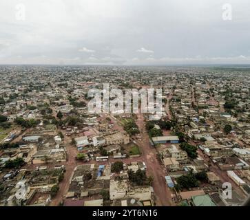 Vista aerea della città dell'Africa occidentale di Lomé, Togo Foto Stock