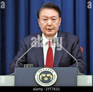 YOON SUK YEOL come presidente della Corea del Sud nel dicembre 2024. Foto: Ufficio del presidente coreano Foto Stock