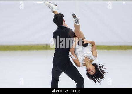 Zagabria, Hrvatska. 6 dicembre 2024. Jennifer Janse van Rensburg e Benjamin Steffan della Germania gareggiano nella Ice Dance - Free Dance Final durante il giorno 2 del Golden Spin di Zagabria del 2024 a Zagabria, Croazia, il 6 dicembre 2024. Foto: Igor Kralj/PIXSELL credito: Pixsell/Alamy Live News Foto Stock