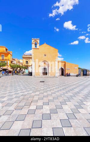 Chiesa di Sant'Agostino, Piazza IX aprile, Taormina, Sicilia, Italia Foto Stock