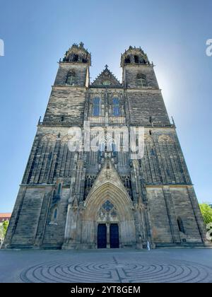 Cattedrale di Magdeburgo, Sassonia-Anhalt, Germania Foto Stock