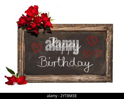 Firma con l'iscrizione Happy Birthday Foto Stock