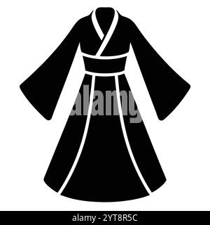 Kimono Fighting Modern Dress Vector Fashion ArtWork Design for Printable Graphics Illustrazione Vettoriale