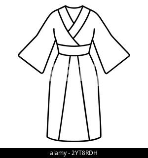 Kimono Fighting Modern Dress Vector Fashion ArtWork Design for Printable Graphics Illustrazione Vettoriale